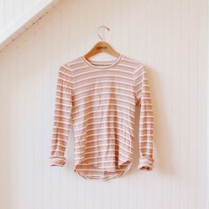 ✨MADEWELL honeycomb stripe long sleeve tee